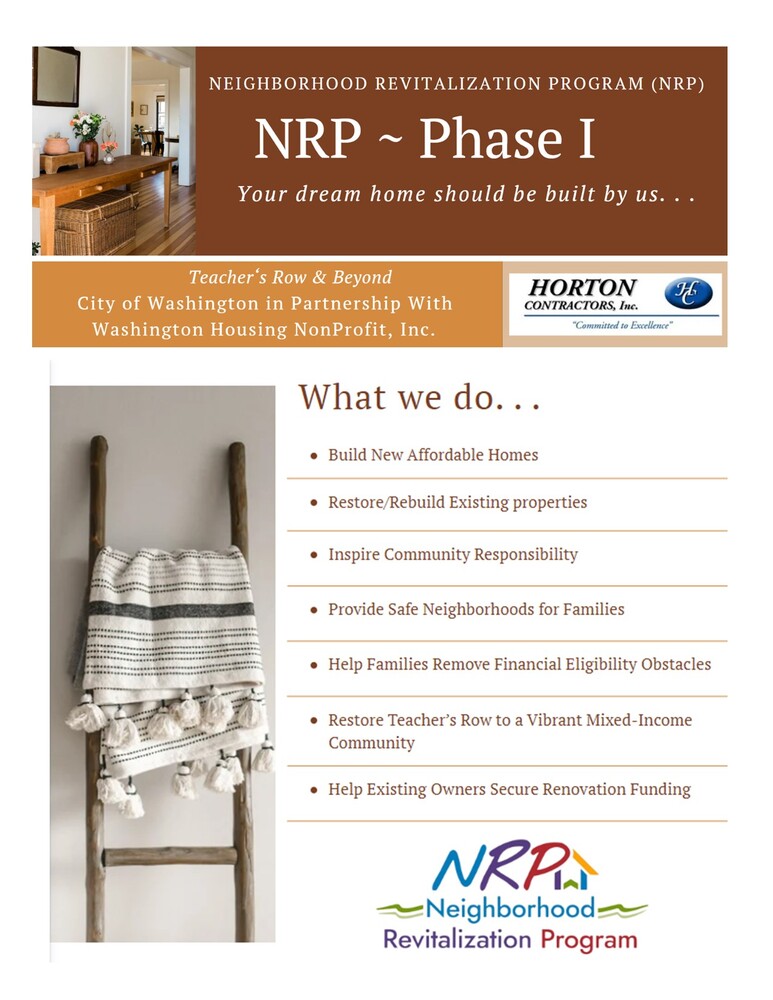 NRP Phase 1 Flyer page 1, all information as listed above.