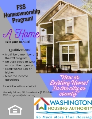 FSS Homebuying Program Flyer. All information on this flyer is listed above.