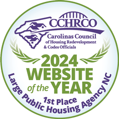 CCHRCO 2024 Website of the Year 1st Place - Large Public Housing Agency NC