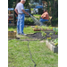 A man watering plants.